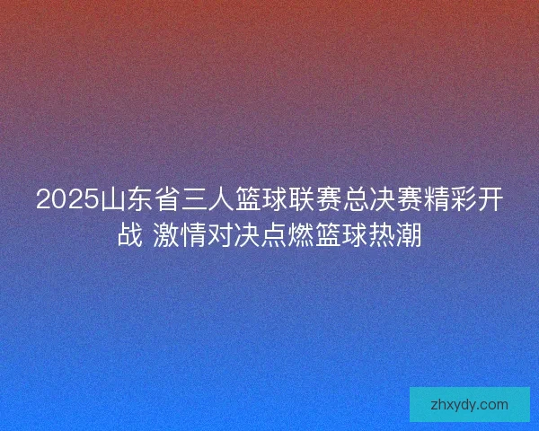 2025山东省三人篮球联赛总决赛精彩开战 激情对决点燃篮球热潮 2025山东省三人篮球联赛总决赛精彩开战 激情对决点燃篮球热潮